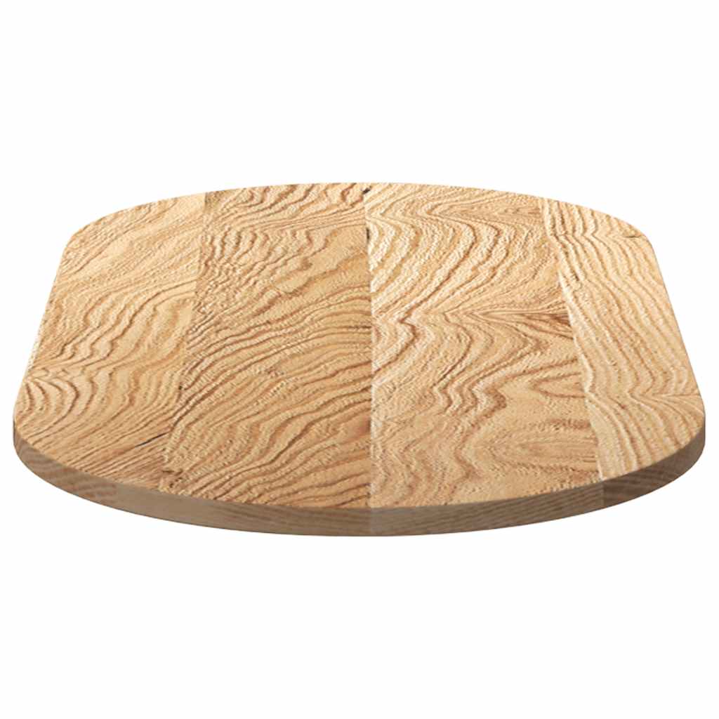 vidaXL Blat do stołu, 100x50x2 cm, lite drewno dębowe, owalny