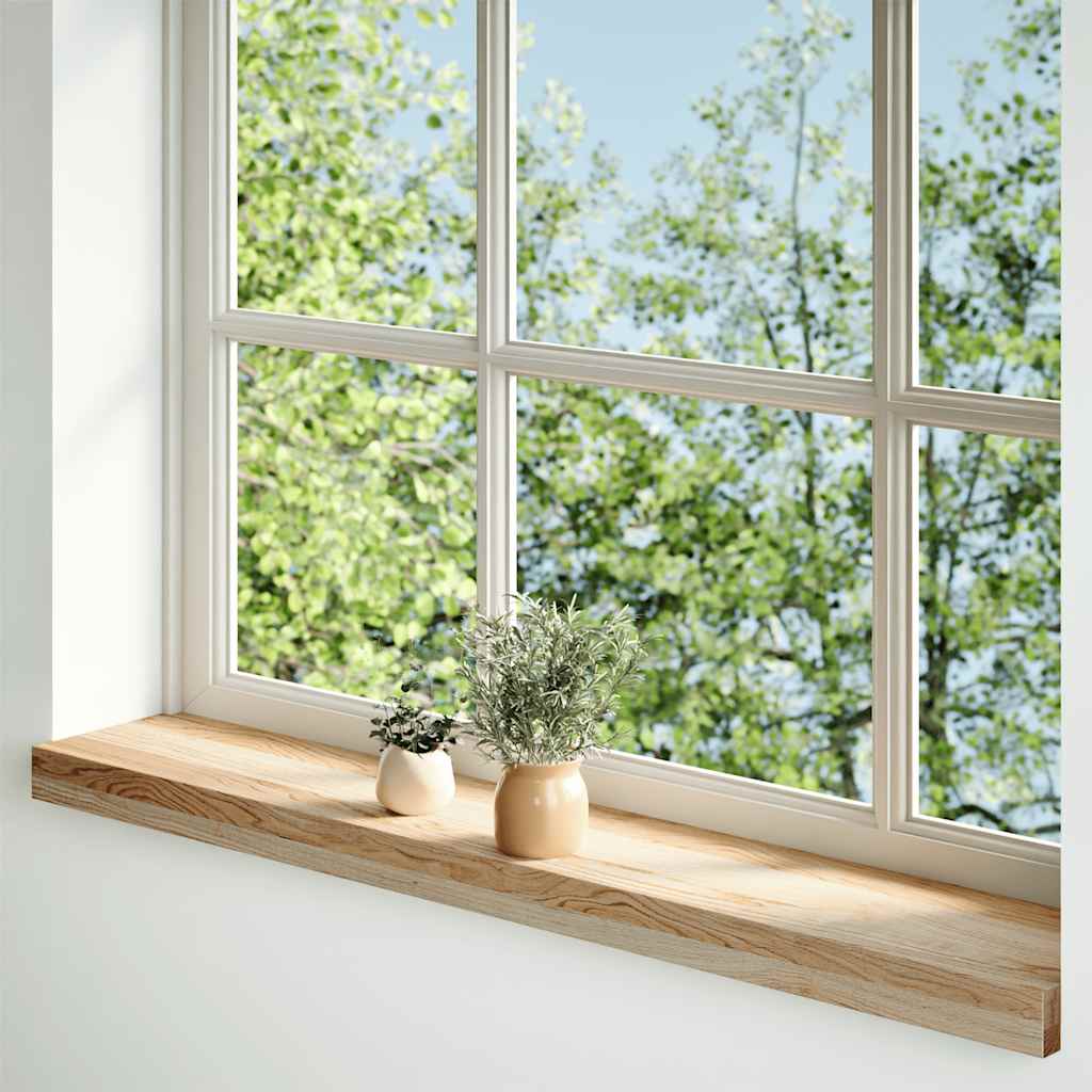 vidaXL Parapety 2 szt., surowe, 70x15x2 cm, lite drewno dębowe