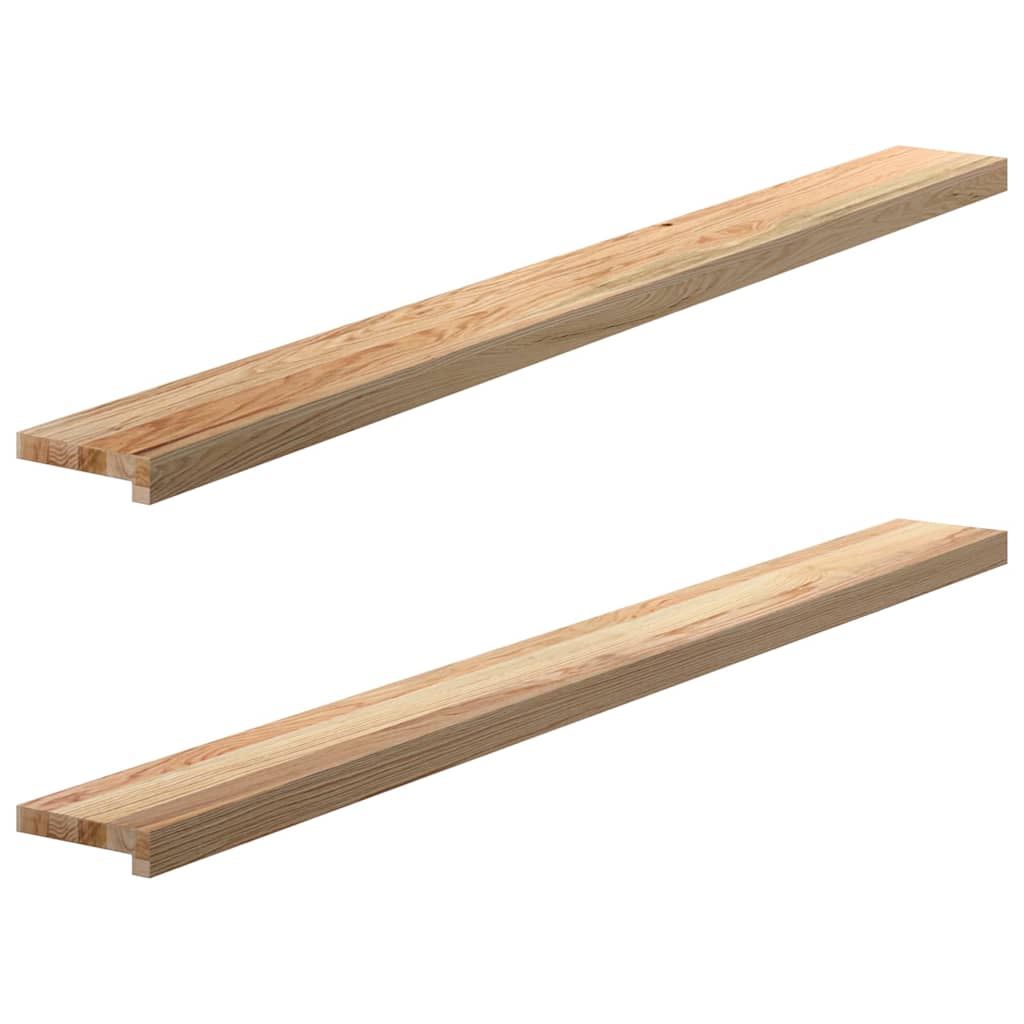 vidaXL Parapety 2 szt., surowe, 160x15x2 cm, lite drewno dębowe