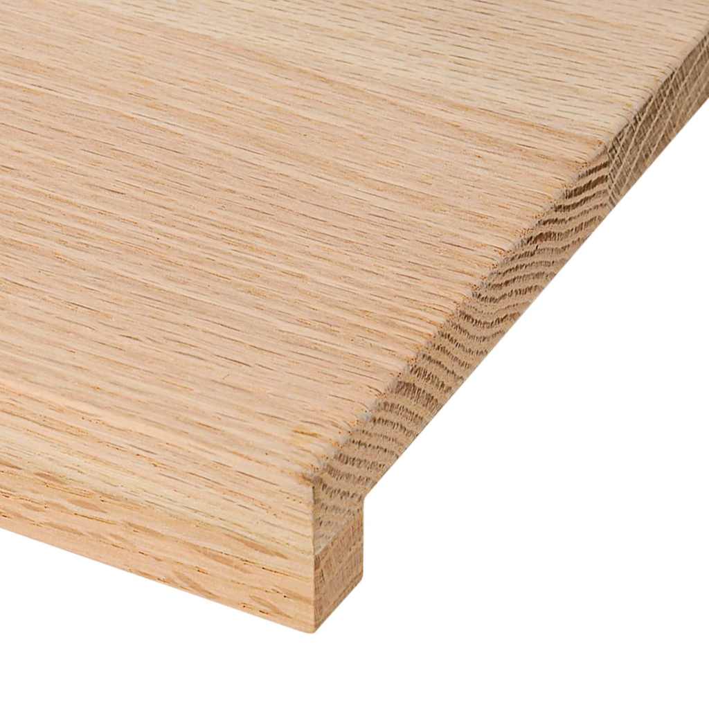 vidaXL Parapety 2 szt., surowe, 160x15x2 cm, lite drewno dębowe