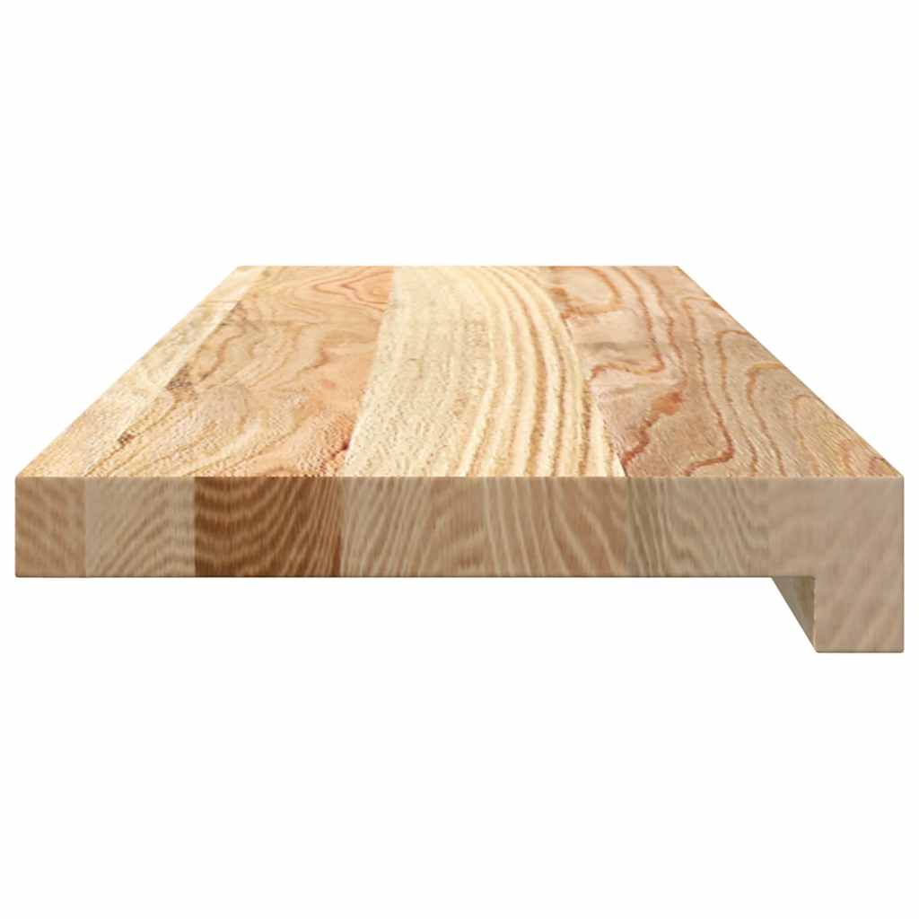 vidaXL Parapety 2 szt., surowe, 70x20x2 cm, lite drewno dębowe