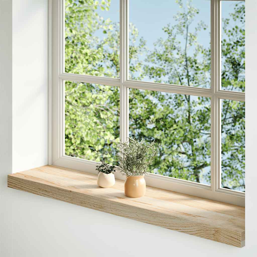 vidaXL Parapety 2 szt., surowe, 90x20x2 cm, lite drewno dębowe