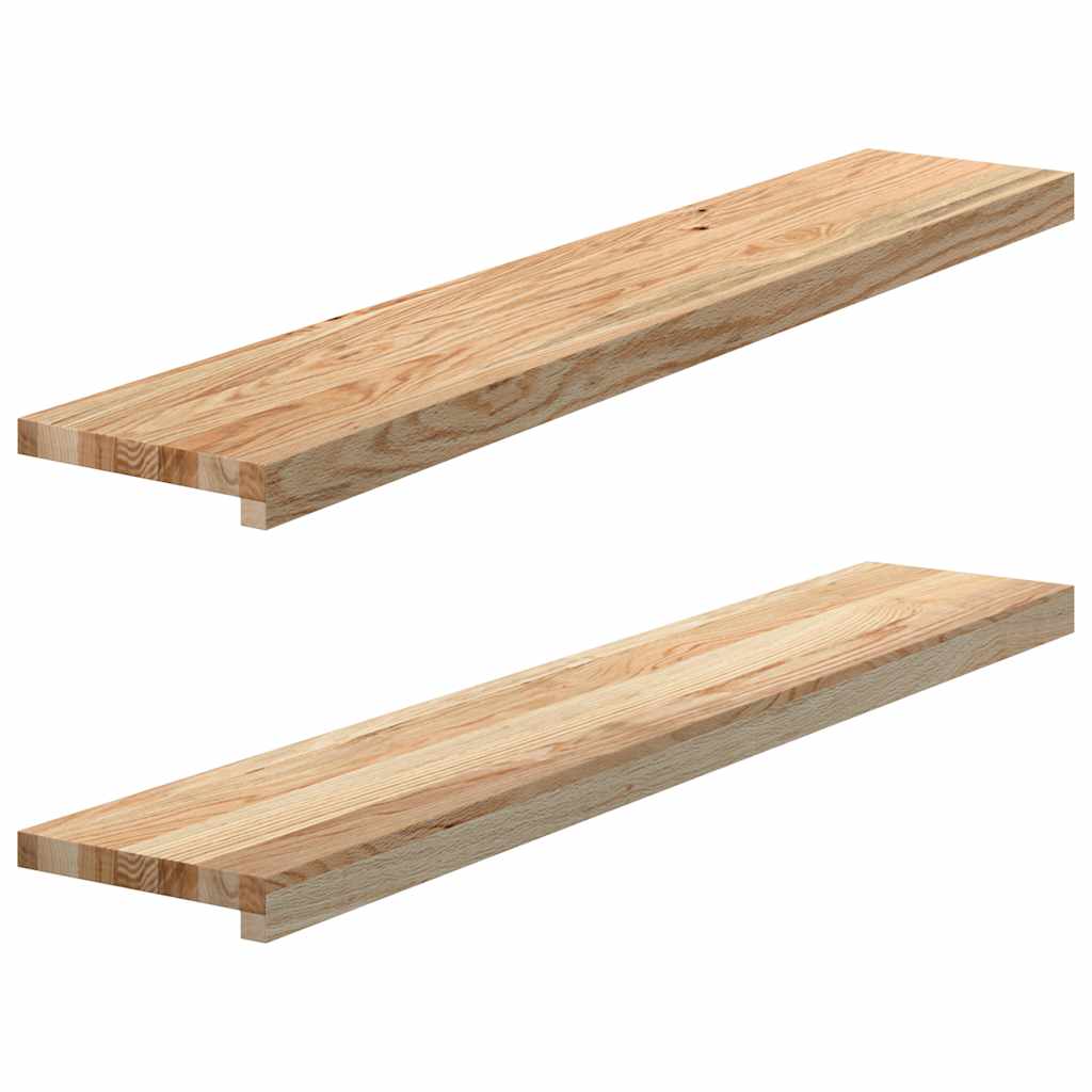 vidaXL Parapety 2 szt., surowe, 110x20x2 cm, lite drewno dębowe
