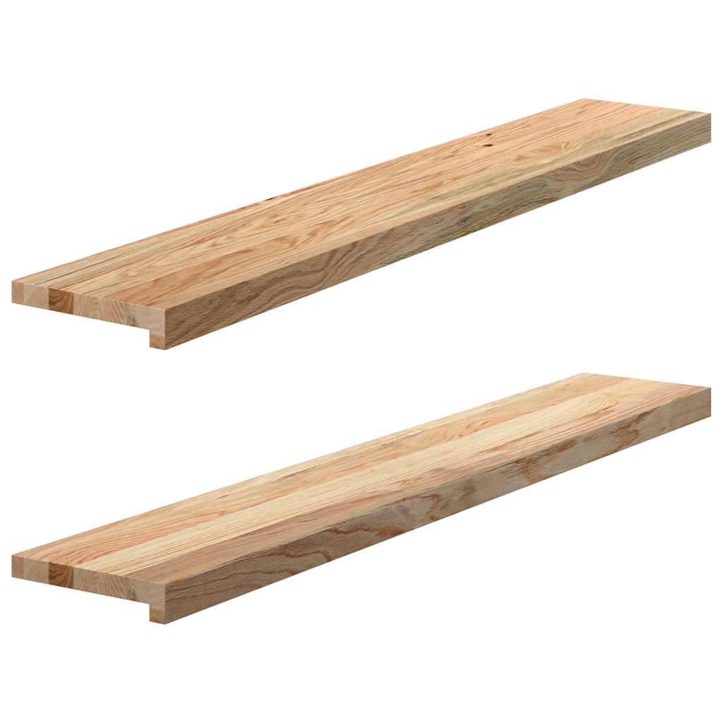 vidaXL Parapety 2 szt., surowe, 120x20x2 cm, lite drewno dębowe