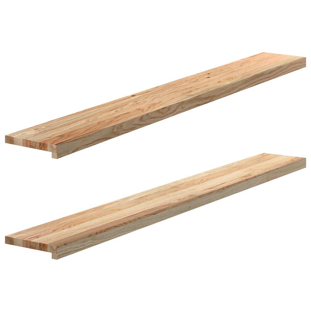 vidaXL Parapety 2 szt., surowe, 160x20x2 cm, lite drewno dębowe