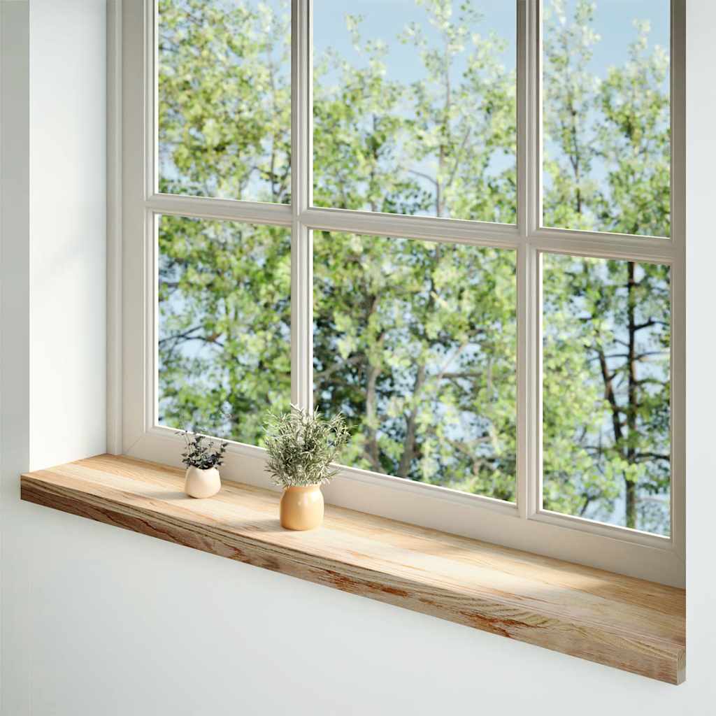 vidaXL Parapety 2 szt., surowe, 160x20x2 cm, lite drewno dębowe