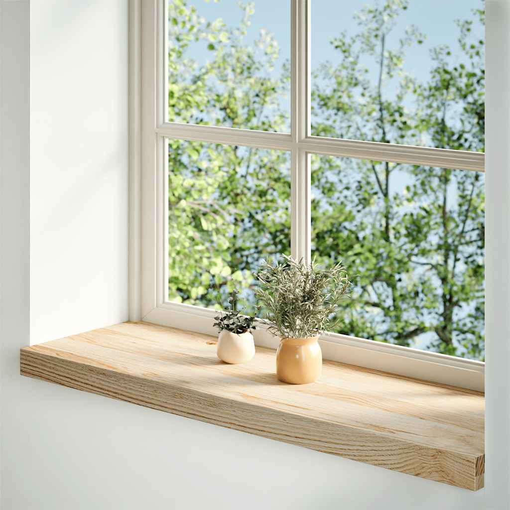 vidaXL Parapety 2 szt., surowe, 70x25x2 cm, lite drewno dębowe