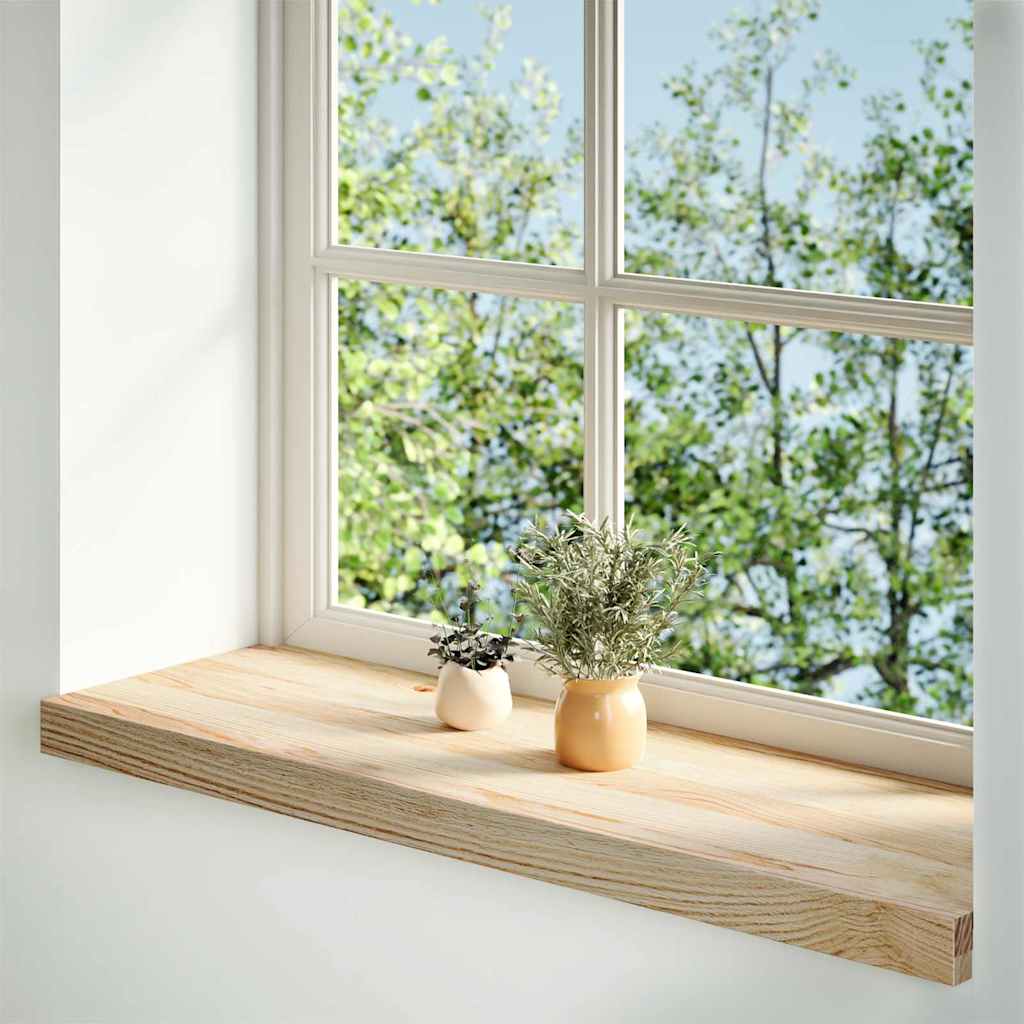 vidaXL Parapety 2 szt., surowe, 80x25x2 cm, lite drewno dębowe