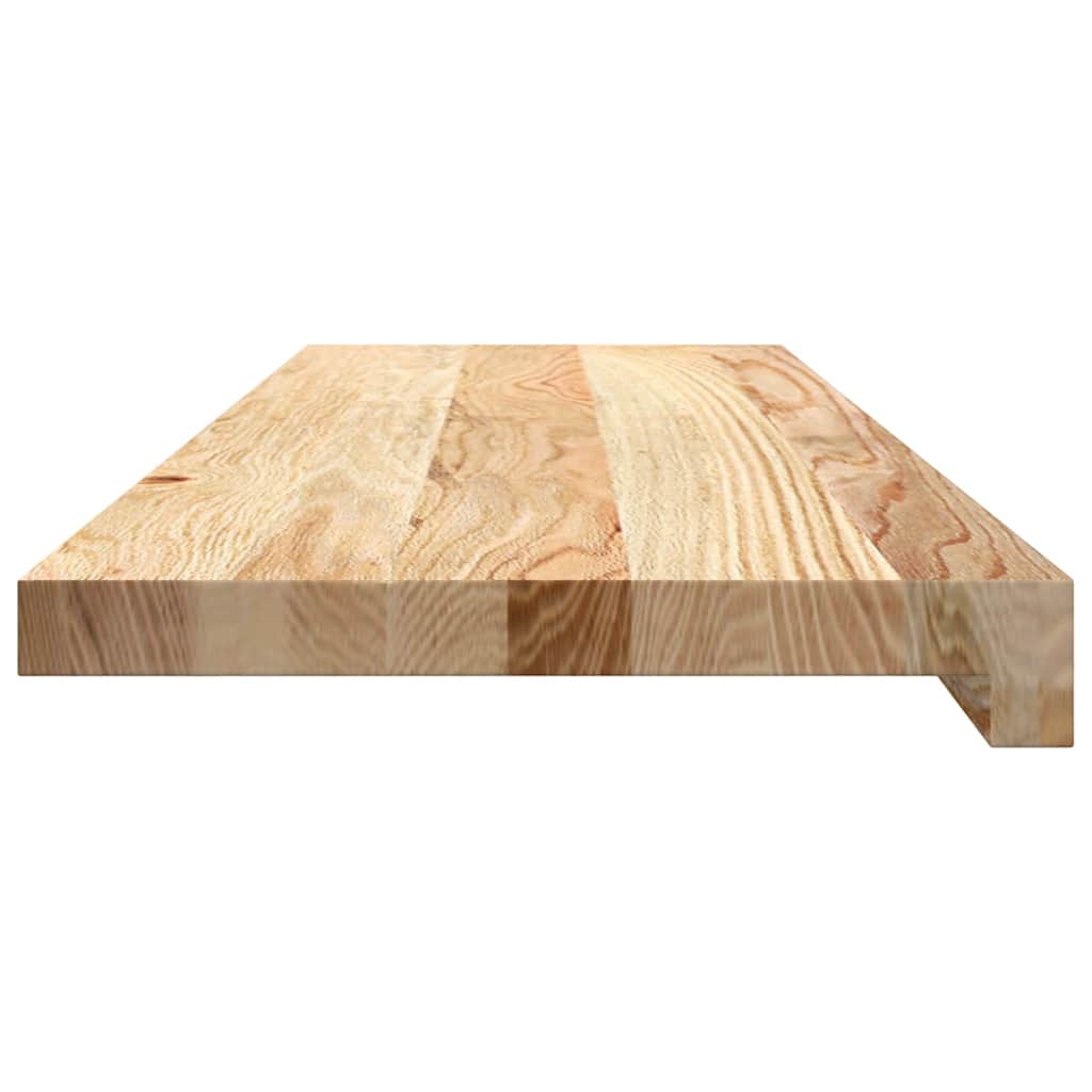 vidaXL Parapety 2 szt., surowe, 80x25x2 cm, lite drewno dębowe