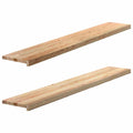 vidaXL Parapety 2 szt., surowe, 160x25x2 cm, lite drewno dębowe