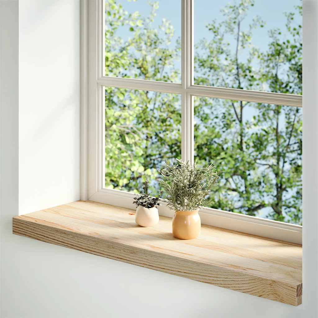vidaXL Parapety 2 szt., surowe, 70x30x2 cm, lite drewno dębowe