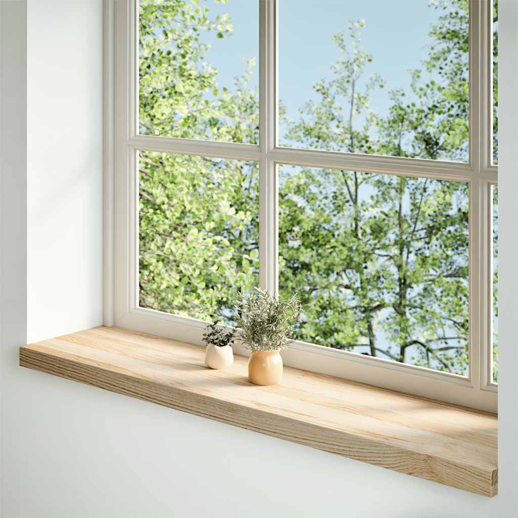 vidaXL Parapety 2 szt., surowe, 110x30x2 cm, lite drewno dębowe