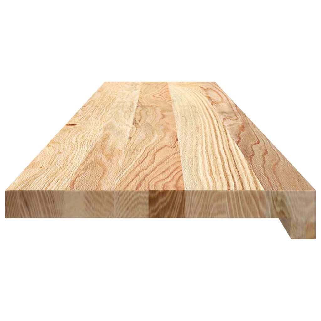 vidaXL Parapety 2 szt., surowe, 120x30x2 cm, lite drewno dębowe