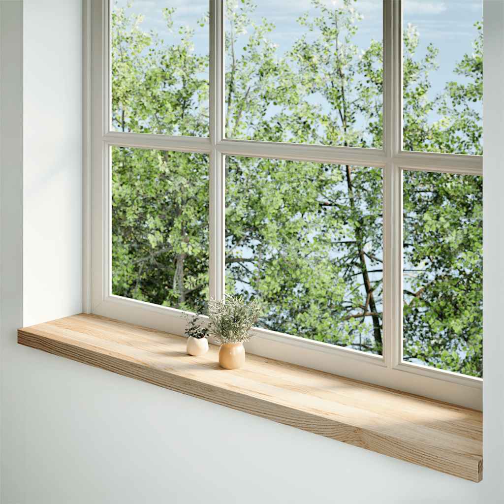 vidaXL Parapety 2 szt., surowe, 140x30x2 cm, lite drewno dębowe