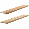 vidaXL Parapety 2 szt., surowe, 160x30x2 cm, lite drewno dębowe