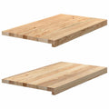 vidaXL Parapety 2 szt., surowe, 70x40x2 cm, lite drewno dębowe