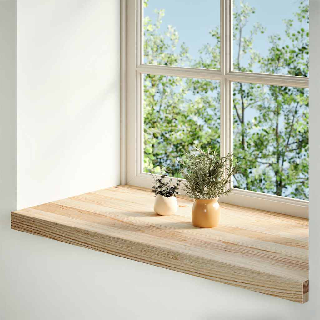vidaXL Parapety 2 szt., surowe, 70x40x2 cm, lite drewno dębowe
