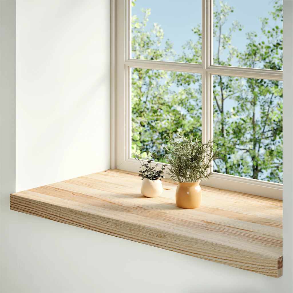 vidaXL Parapety 2 szt., surowe, 80x40x2 cm, lite drewno dębowe