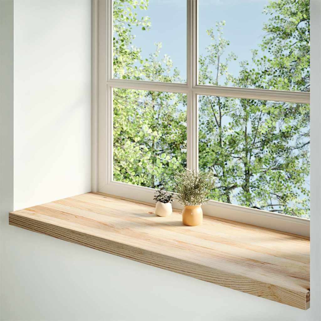 vidaXL Parapety 2 szt., surowe, 100x40x2 cm, lite drewno dębowe