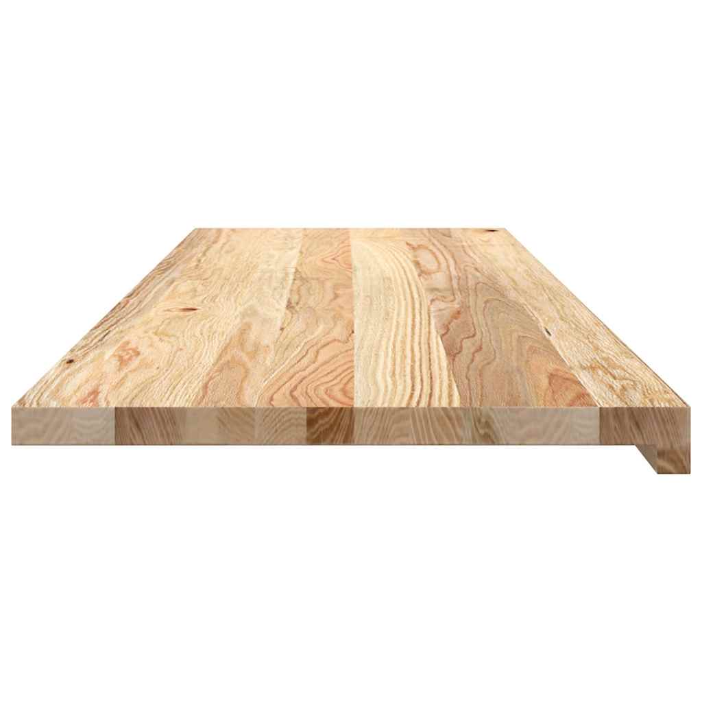 vidaXL Parapety 2 szt., surowe, 120x40x2 cm, lite drewno dębowe