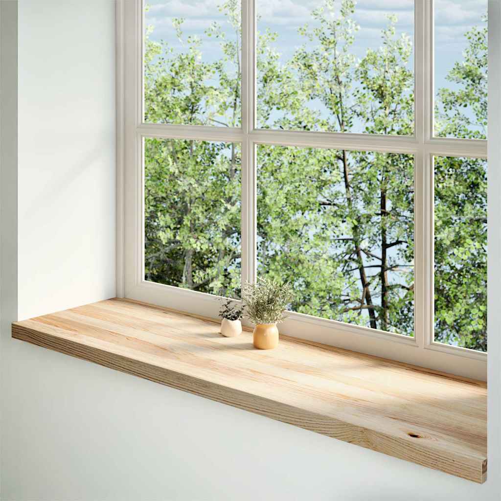 vidaXL Parapety 2 szt., surowe, 140x40x2 cm, lite drewno dębowe