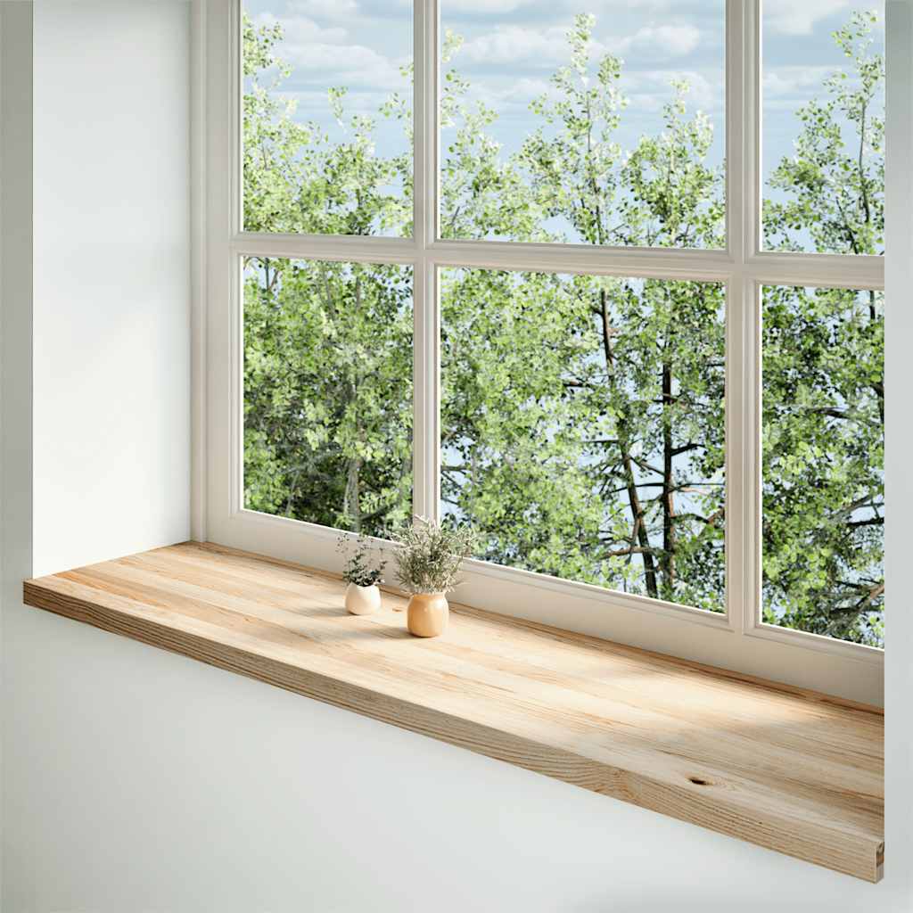 vidaXL Parapety 2 szt., surowe, 160x40x2 cm, lite drewno dębowe
