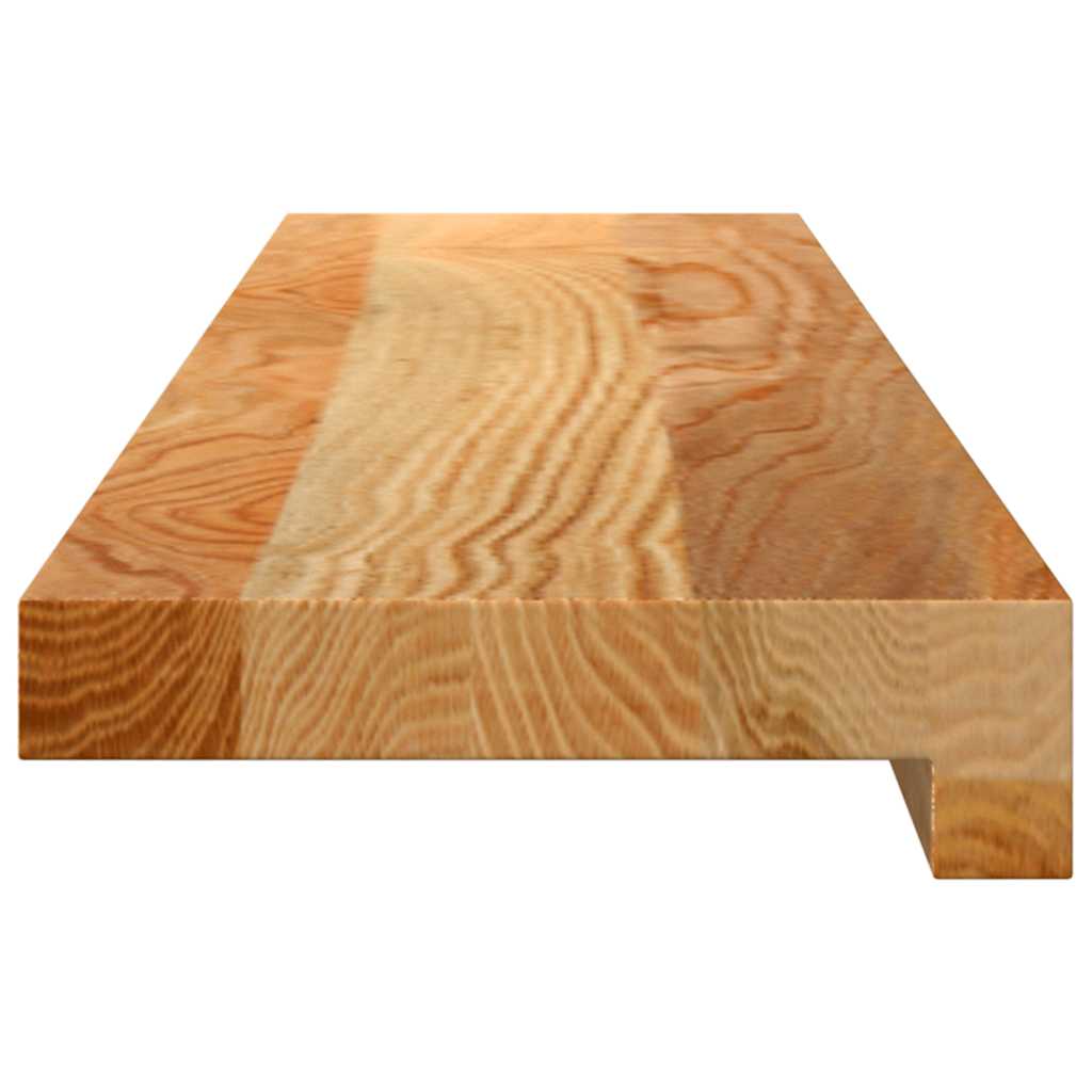 vidaXL Parapety 2 szt., jasnobrązowy, 80x15x2 cm, lite drewno dębowe