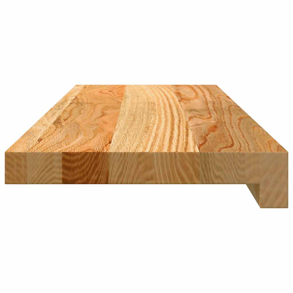 vidaXL Parapety 2 szt., jasnobrązowy, 70x20x2 cm, lite drewno dębowe