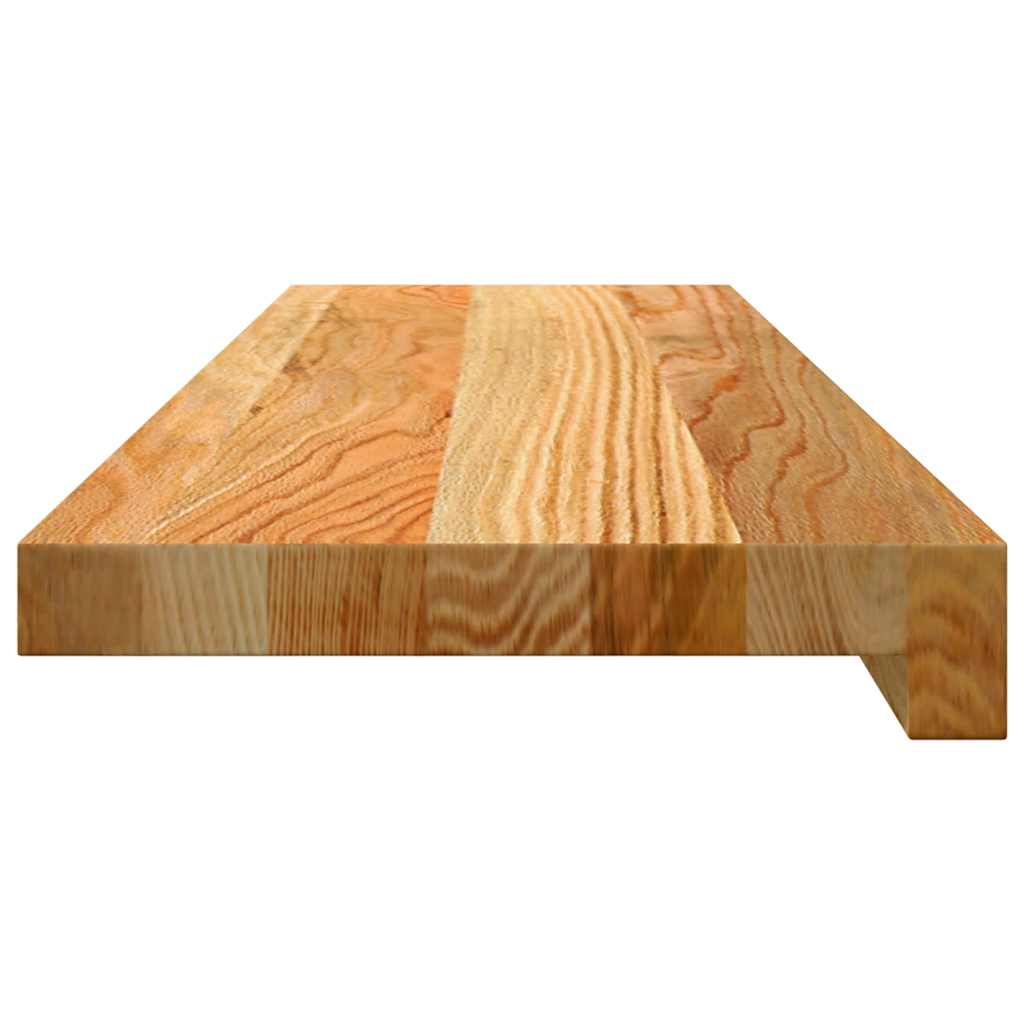 vidaXL Parapety 2 szt., jasnobrązowy, 80x20x2 cm, lite drewno dębowe