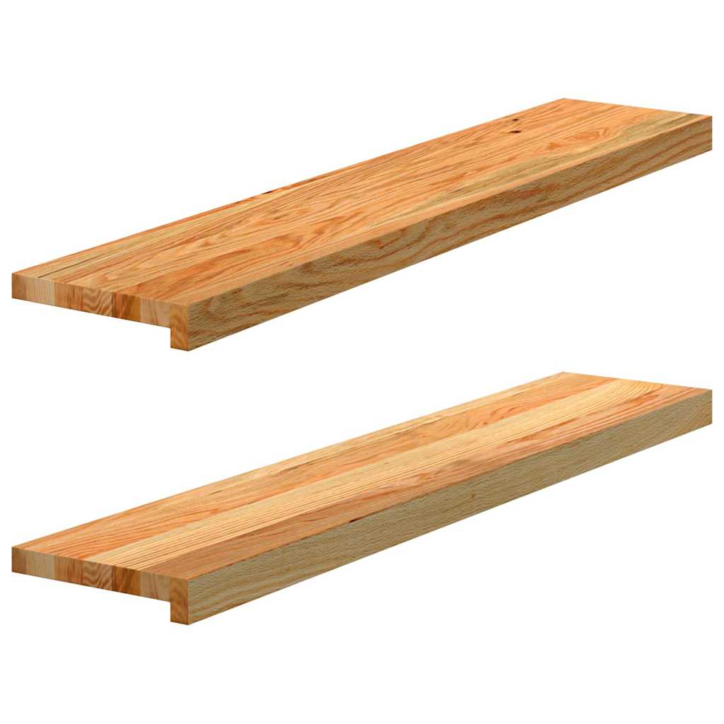 vidaXL Parapety 2 szt., jasnobrązowy, 100x20x2 cm, lite drewno dębowe