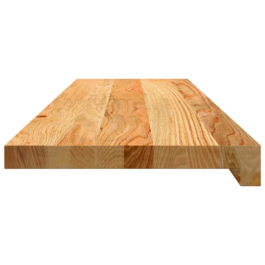 vidaXL Parapety 2 szt., jasnobrązowy, 90x25x2 cm, lite drewno dębowe