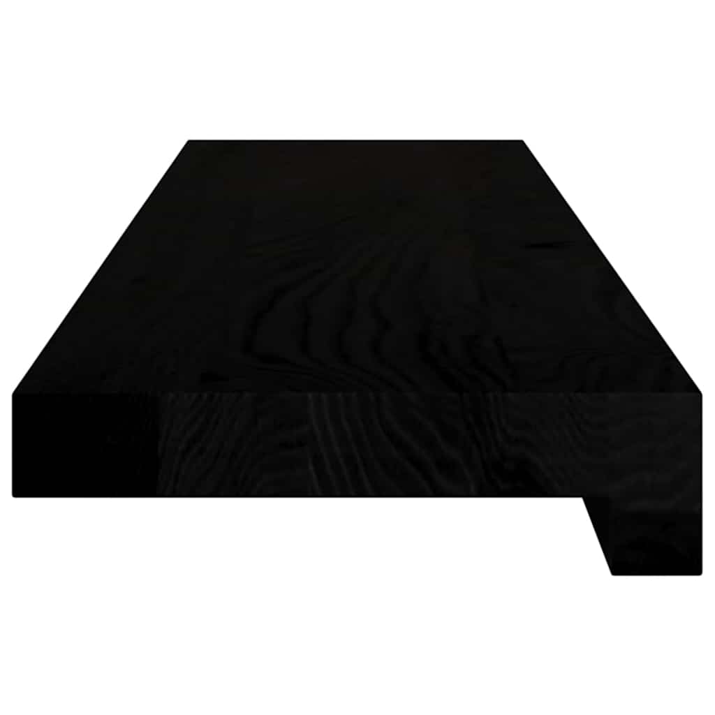 vidaXL Parapety 2 szt., brązowoczarny, 80x15x2 cm, lite drewno dębowe