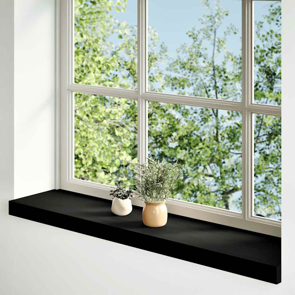 vidaXL Parapety 2 szt., brązowoczarny, 90x20x2 cm, lite drewno dębowe