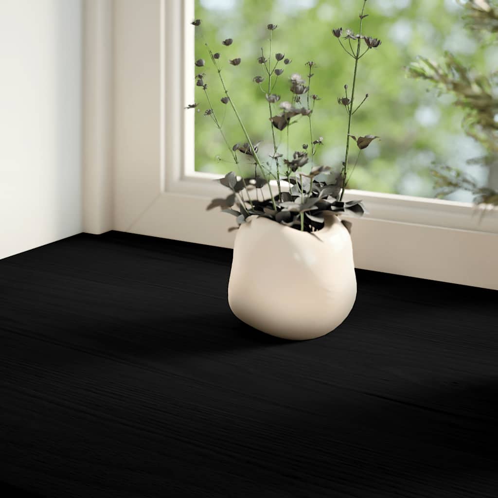 vidaXL Parapety 2 szt., brązowoczarny, 120x20x2 cm, lite drewno dębowe