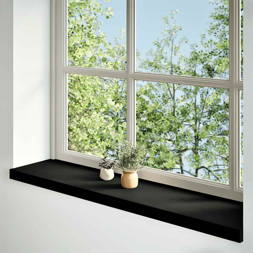 vidaXL Parapety 2 szt., brązowoczarny, 120x25x2 cm, lite drewno dębowe