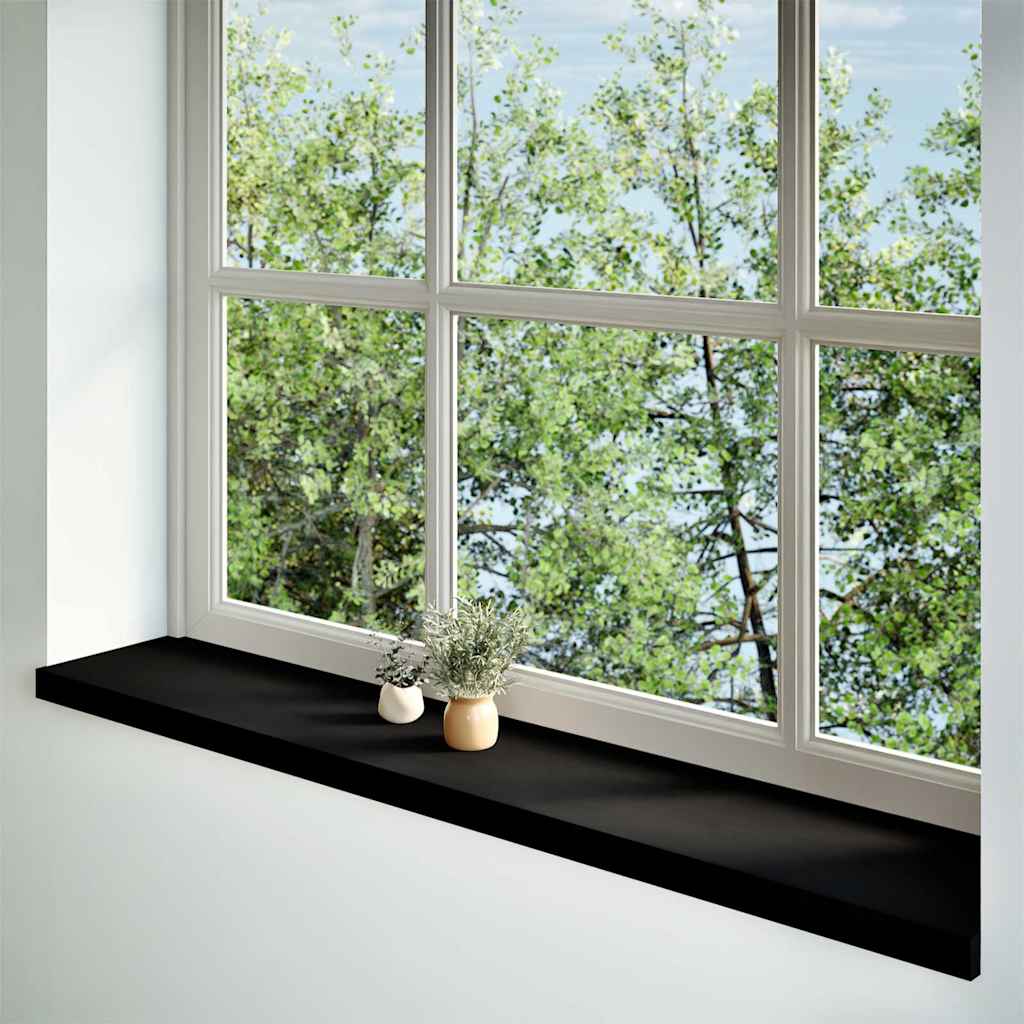 vidaXL Parapety 2 szt., brązowoczarny, 140x25x2 cm, lite drewno dębowe