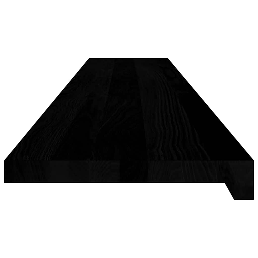 vidaXL Parapety 2 szt., brązowoczarny, 140x25x2 cm, lite drewno dębowe