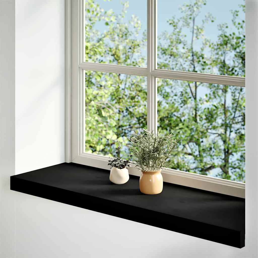 vidaXL Parapety 2 szt., brązowoczarny, 90x30x2 cm, lite drewno dębowe