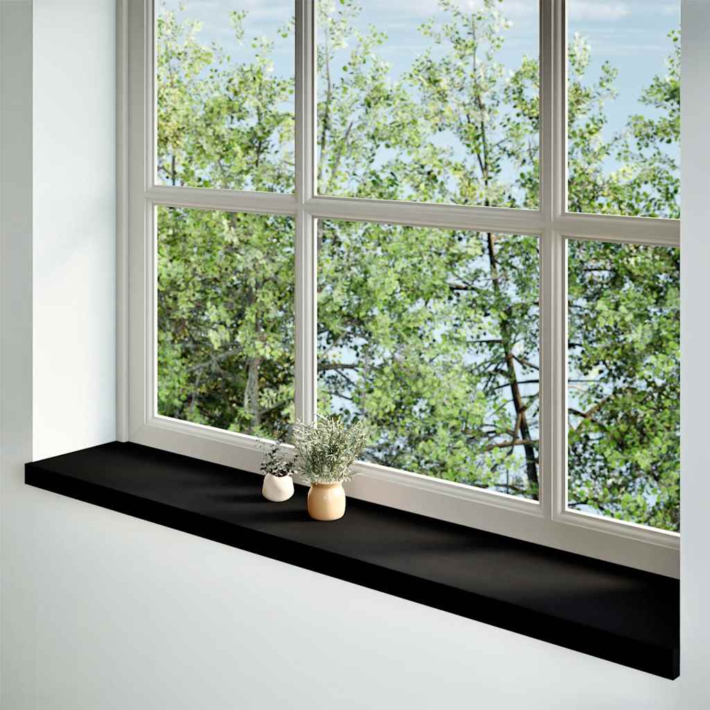 vidaXL Parapety 2 szt., brązowoczarny, 140x30x2 cm, lite drewno dębowe