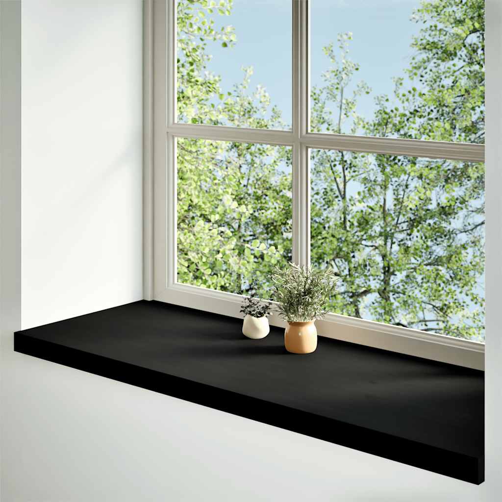 vidaXL Parapety 2 szt., brązowoczarny, 110x40x2 cm, lite drewno dębowe