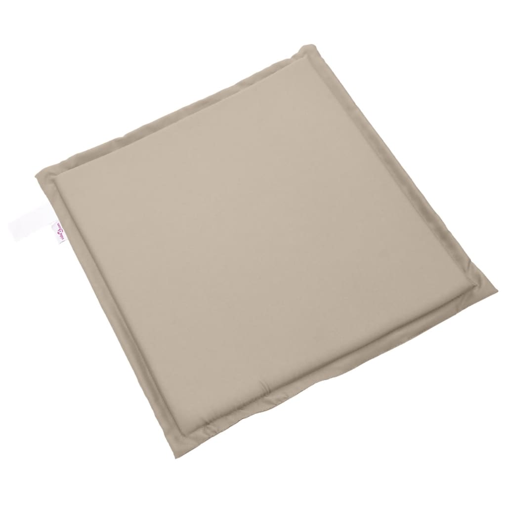 vidaXL Podkładki na siedziska ogrodowe, 2 szt., taupe, 45x45x2 cm