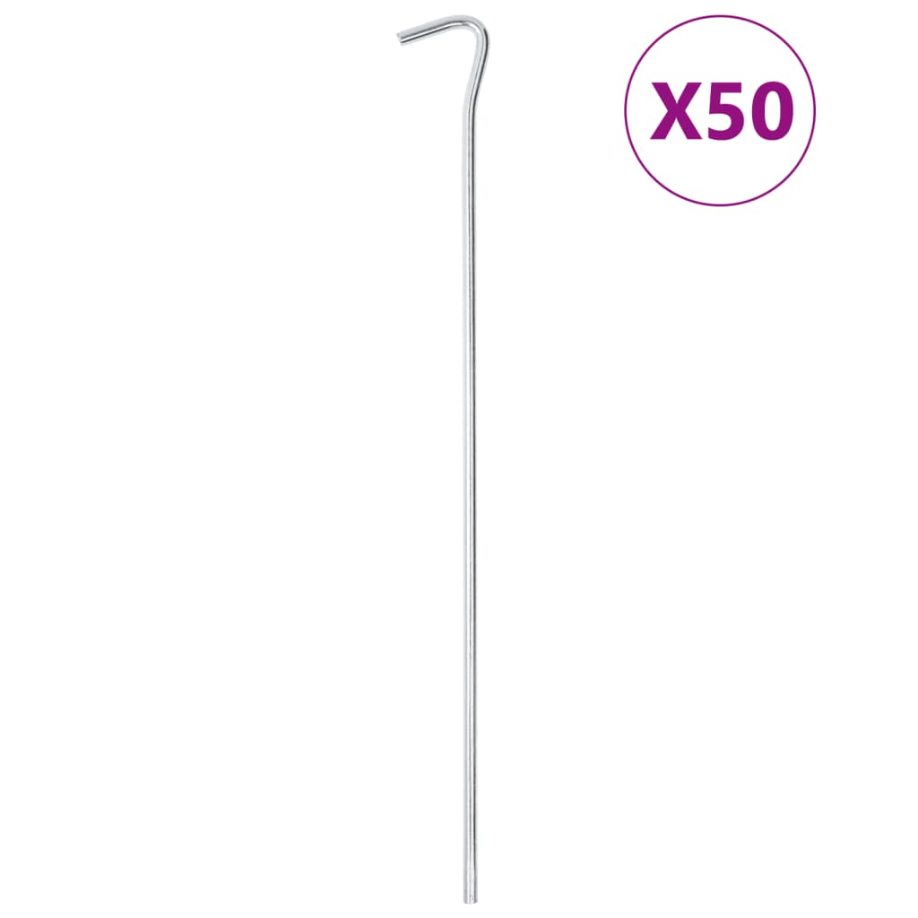 vidaXL Śledzie do namiotu, 50 szt., 30 cm, Ø5 mm, stal galwanizowana