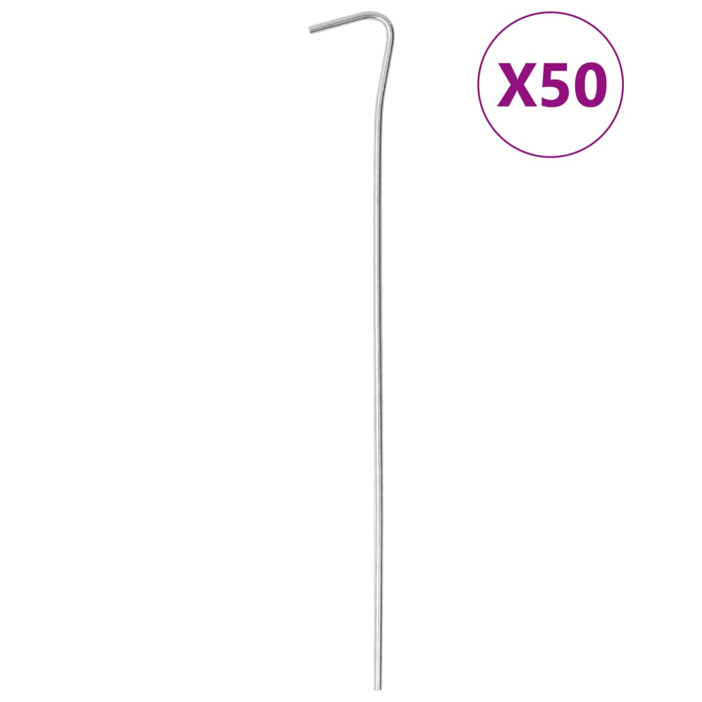 vidaXL Śledzie do namiotu, 50 szt., 23 cm, Ø3 mm, stal galwanizowana