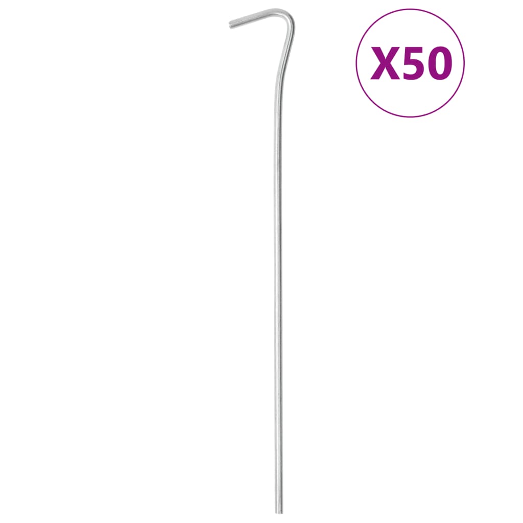 vidaXL Śledzie do namiotu, 50 szt., 23 cm, Ø4 mm, stal galwanizowana