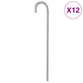 vidaXL Śledzie do namiotu, 12 szt., 37 cm, Ø10 mm, stal galwanizowana