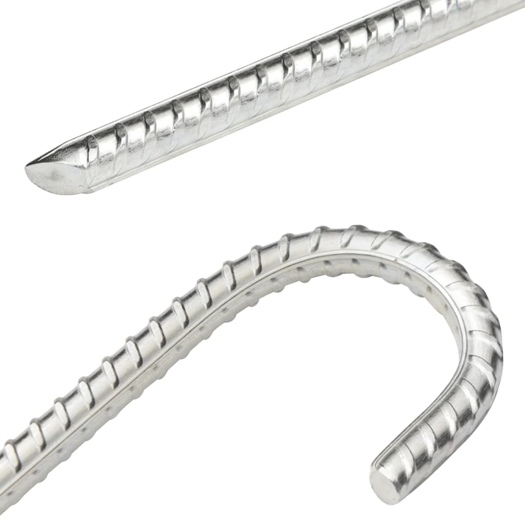 vidaXL Śledzie do namiotu, 12 szt., 37 cm, Ø10 mm, stal galwanizowana