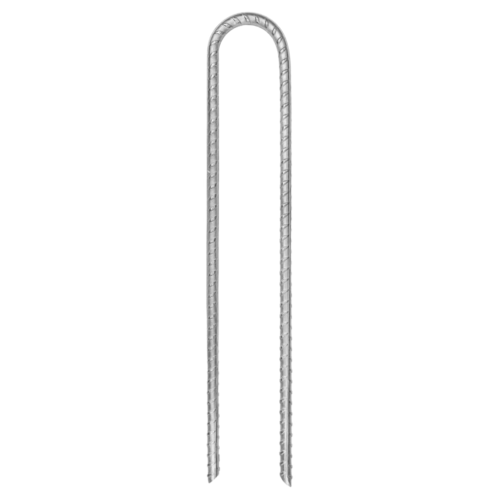 vidaXL Śledzie do namiotu, 6 szt., kształt U, 30 cm, Ø7 mm, stal