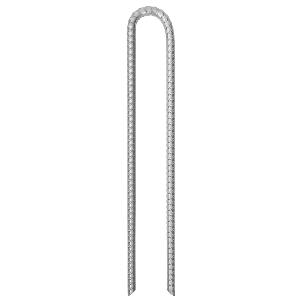 vidaXL Śledzie do namiotu, 6 szt., kształt U, 41,5 cm, Ø12 mm, stal