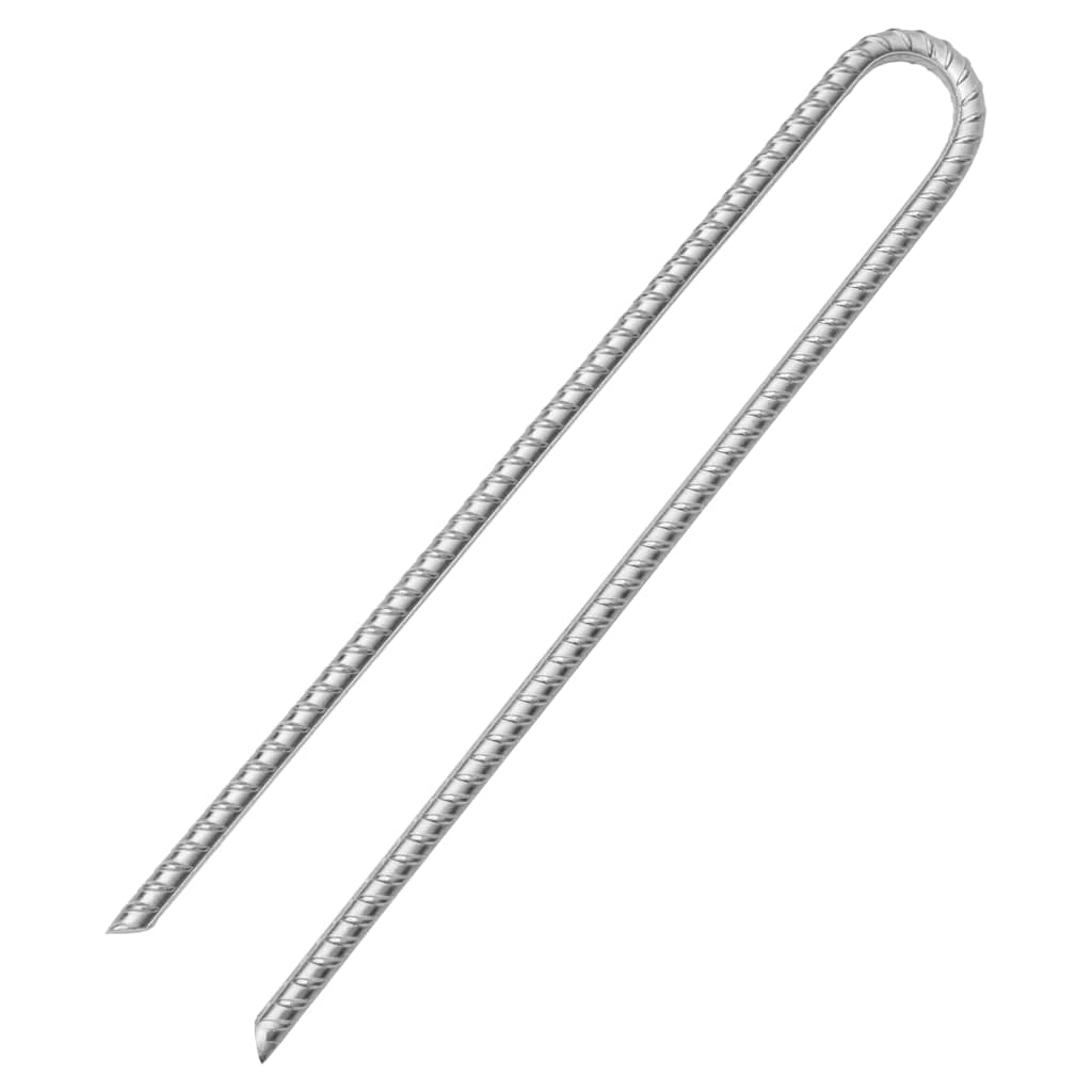 vidaXL Śledzie do namiotu, 12 szt., kształt U, 41,5 cm, Ø12 mm, stal