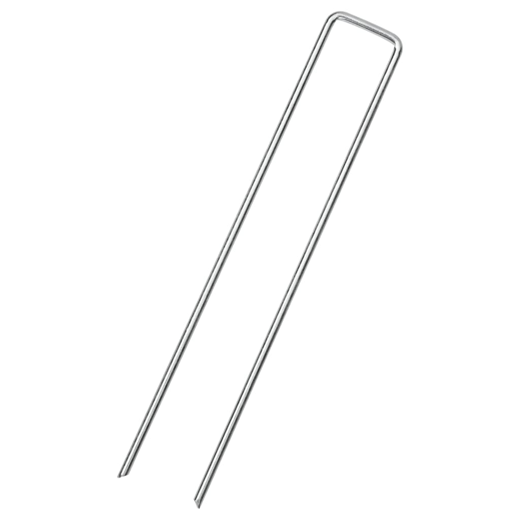vidaXL Kołki gruntowe w kształcie litery U, 25 szt., 20x4 cm, stal
